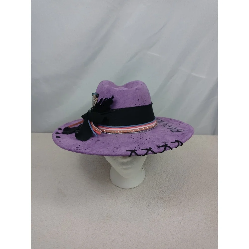 Custom‎ Black Sabbath Hat Paranoid Wide Brim Fedora Festival Rock Heavy Metal